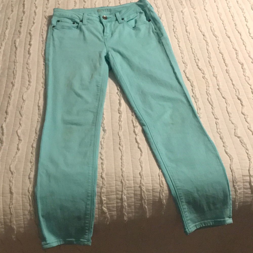 Stylus skinny ankle aruba blue size 27/4 skinny ankle jeans